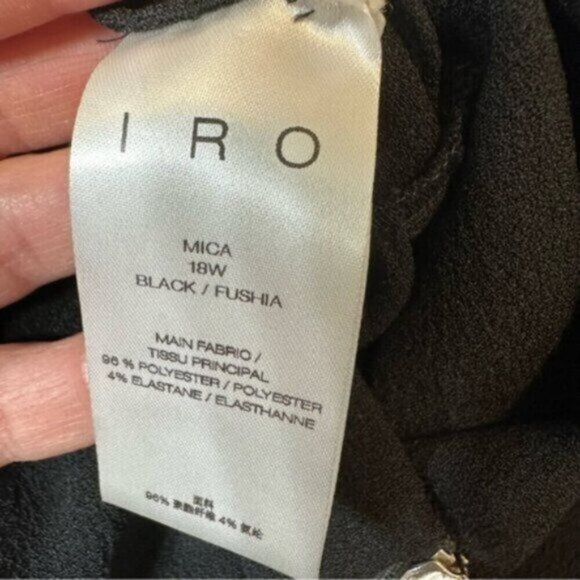 NWT I.R.O. | Mica Black Ruffle Layerd Mini Skirt Size Medium - Picture 12 of 12